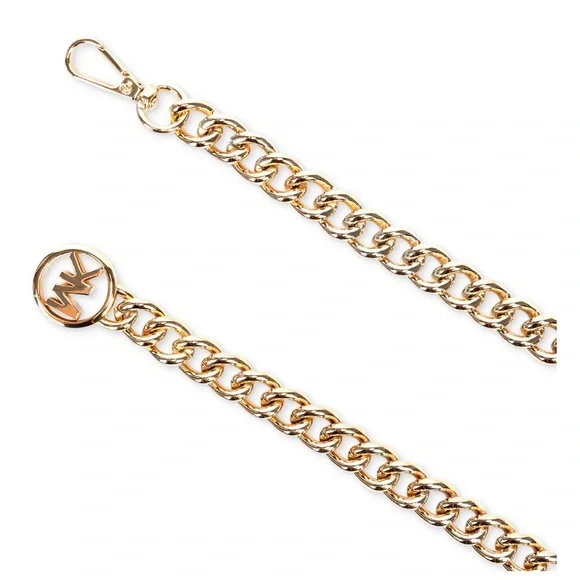 🆕MICHAEL KORS LOGO ADJUSTABLE GOLD CHAIN LINK BELT - Picture 5 of 9